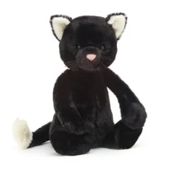 Jellycat Bashful kat, sort mellem 31 cm