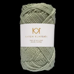 Light Sage Green - Recycled Bottle Yarn - KK økologisk garn fra Karen Klarbæk (Garn)