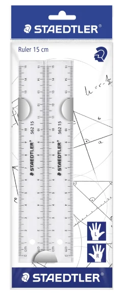 Lineal transparent 15cm (2) (Kontorartikler)
