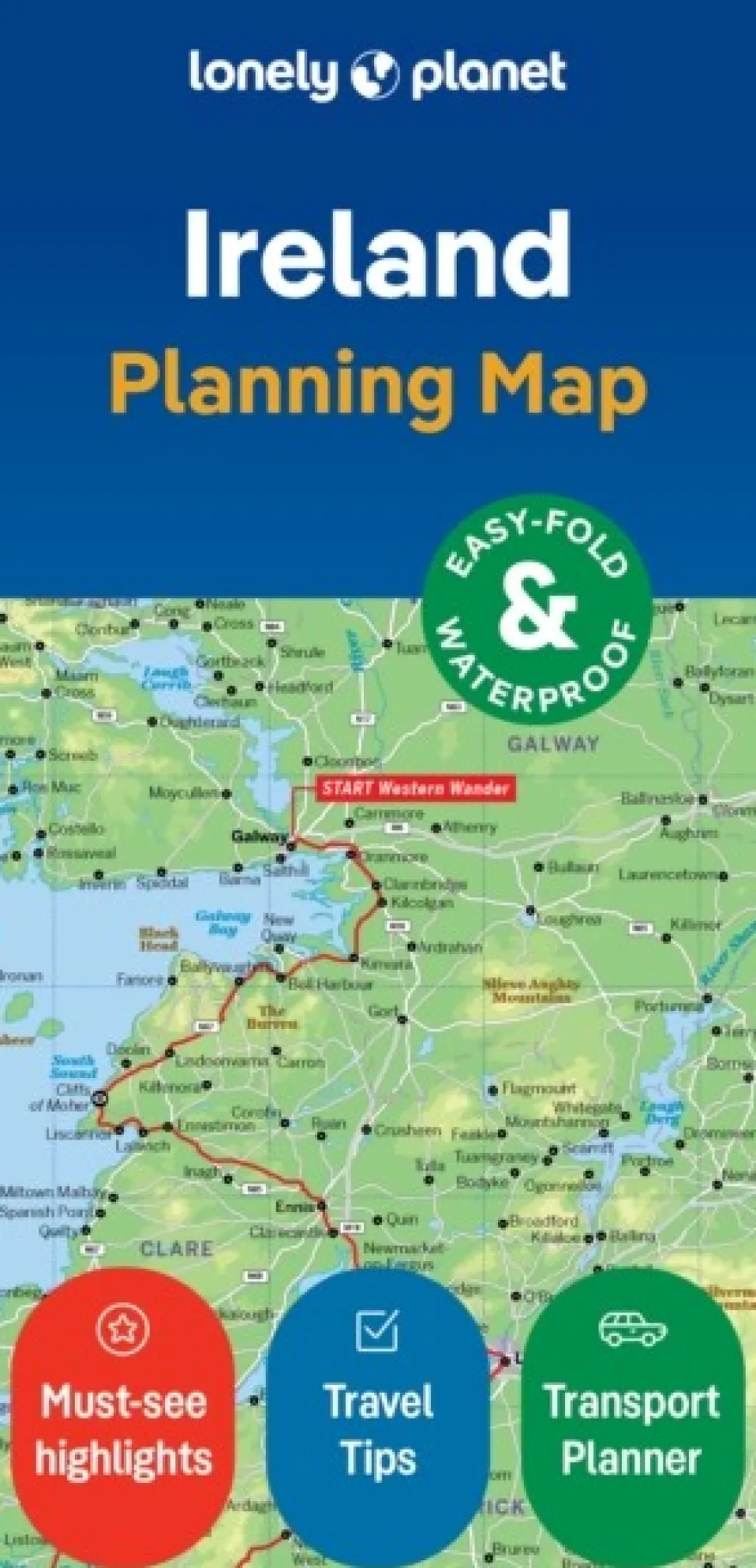Lonely Planet Ireland Planning Map (Sheet map, folded, Engelsk) af Lonely Planet