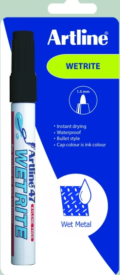 Marker Artline 47 Wetrite 1.5 sort 1-Blister (Kontorartikler)