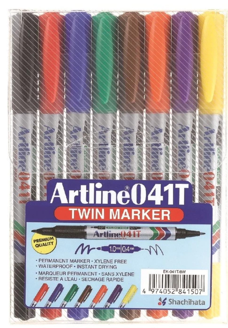 Marker Artline 041T 2-i-1 8-sæt (Kontorartikler)