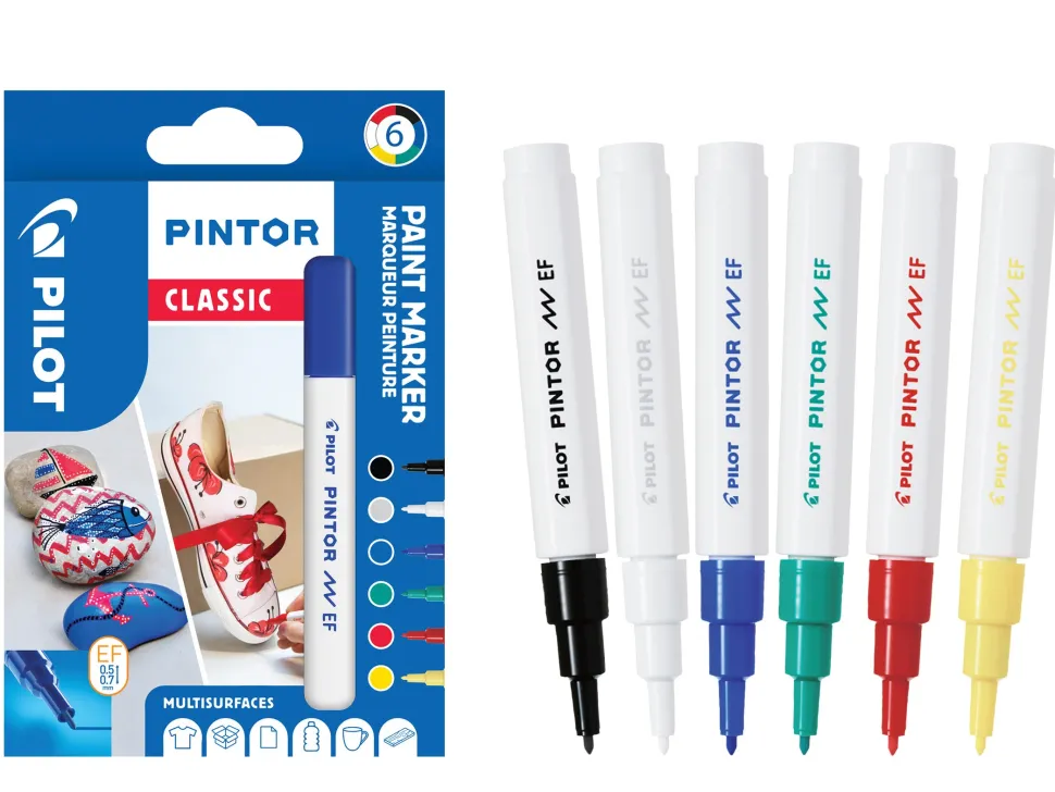 Marker Pintor Extra Fine Classic 0,5 ass (6) (Kontorartikler)