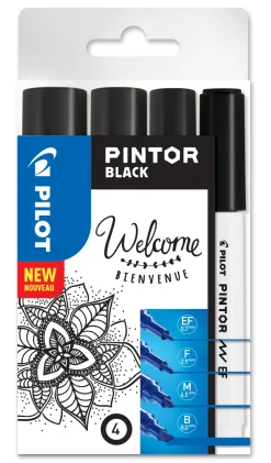 Marker Pintor Monocolor black (4) (Kontorartikler)