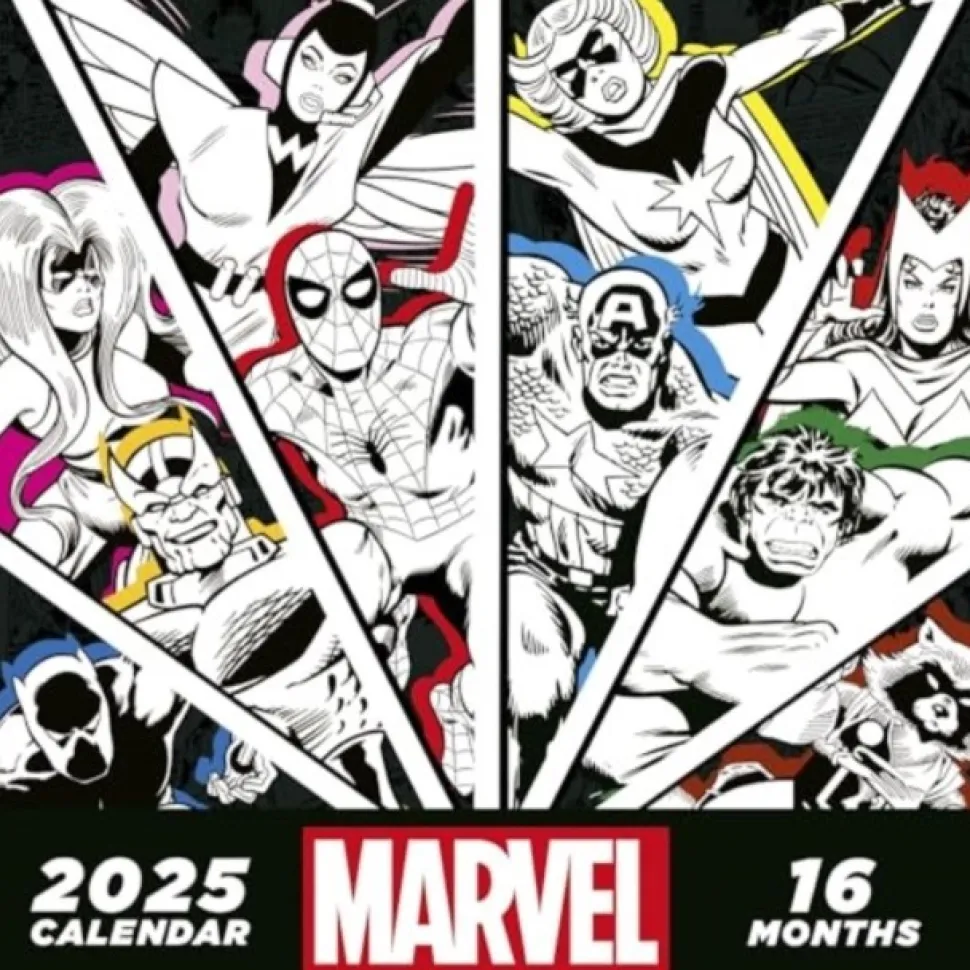 Marvel 2025 Square Calendar (Kalender, Calendar, Engelsk)