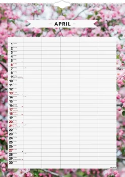 Mayland amiliekalender Moderne A3 2025