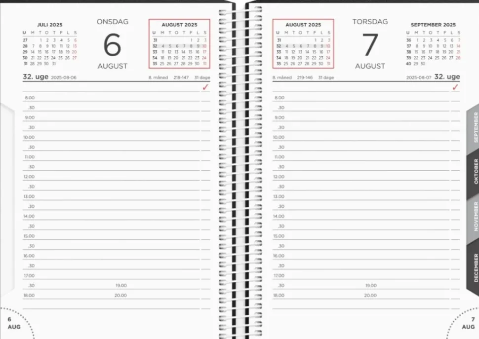 Mayland Dagkalender Sort PP-Plast 2025 (Kalender)