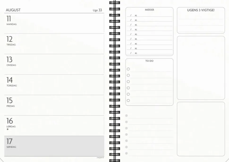 Mayland Få det gjort A5 ugekalender 2025 (Kalender, Spiralryg, Dansk)