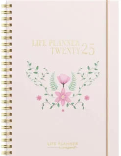 Mayland Life Planner Pink A5 ugekalender tværformat 2025