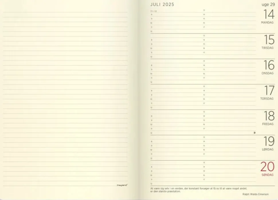Mayland Studie 2025/26 - A5 Forma Deluxe kalender