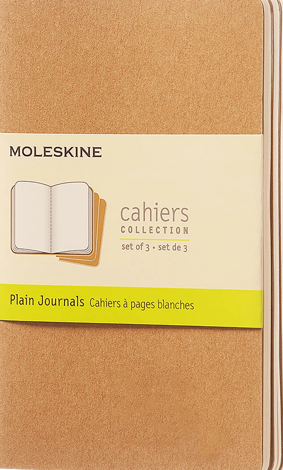 Moleskine: Cahier Journals (3 stk.) (Notesbog, Softcover, Journals, Pocket, Kraft Brown, Plain)