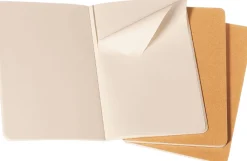 Moleskine: Cahier Journals (3 stk.) (Notesbog, Softcover, Journals, Pocket, Kraft Brown, Plain)