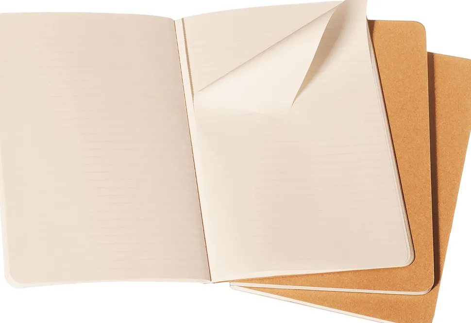 Moleskine: Cahier Journals (3 stk.) (Notesbog, Softcover, Journals, Pocket, Kraft Brown, Ruled)