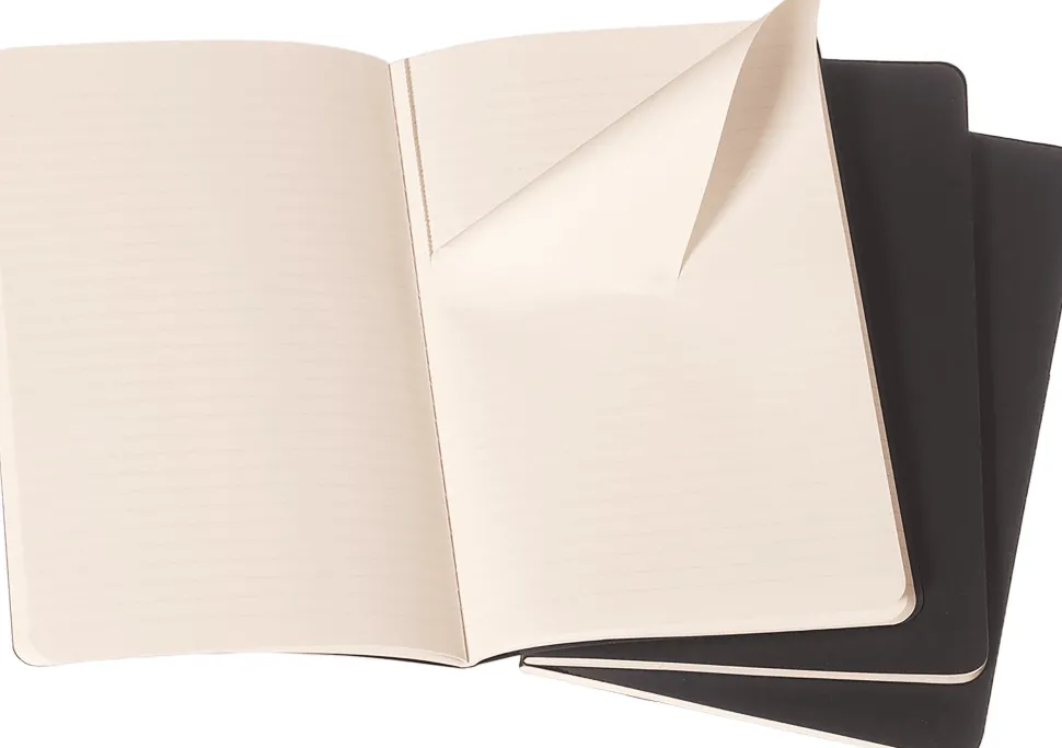 Moleskine: Cahier Journals (3 stk.) (Notesbog, Softcover, Journals, Large, Black, Ruled)