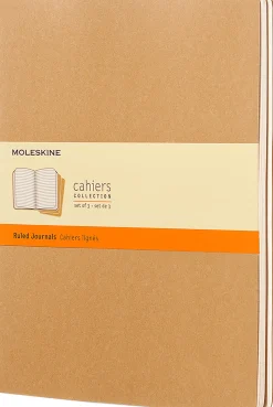 Moleskine: Cahier Journals (3 stk.) (Notesbog, Softcover, Journals, XL, Kraft Brown, Ruled)