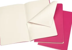 Moleskine: Cahier Journals (3 stk.) (Notesbog, Softcover, Journals, Large, Kinetic Pink, Plain)