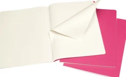 Moleskine: Cahier Journals (3 stk.) (Notesbog, Softcover, Journals, XL, Kinetic Pink, Plain)