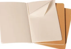 Moleskine: Cahier Journals (3 stk.) (Notesbog, Softcover, Journals, Large, Kraft Brown, Ruled)