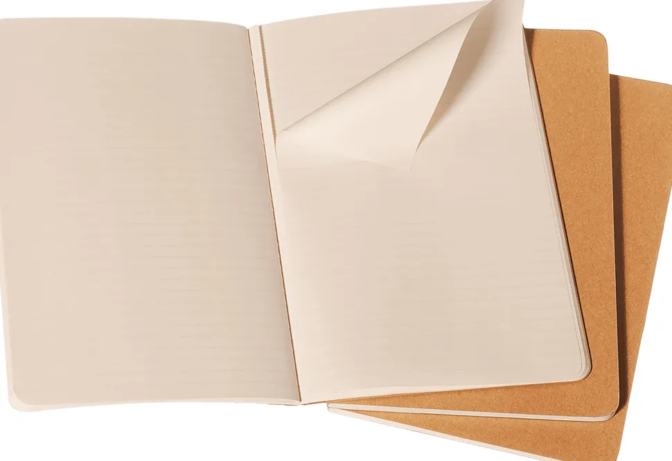 Moleskine: Cahier Journals (3 stk.) (Notesbog, Softcover, Journals, Large, Kraft Brown, Ruled)