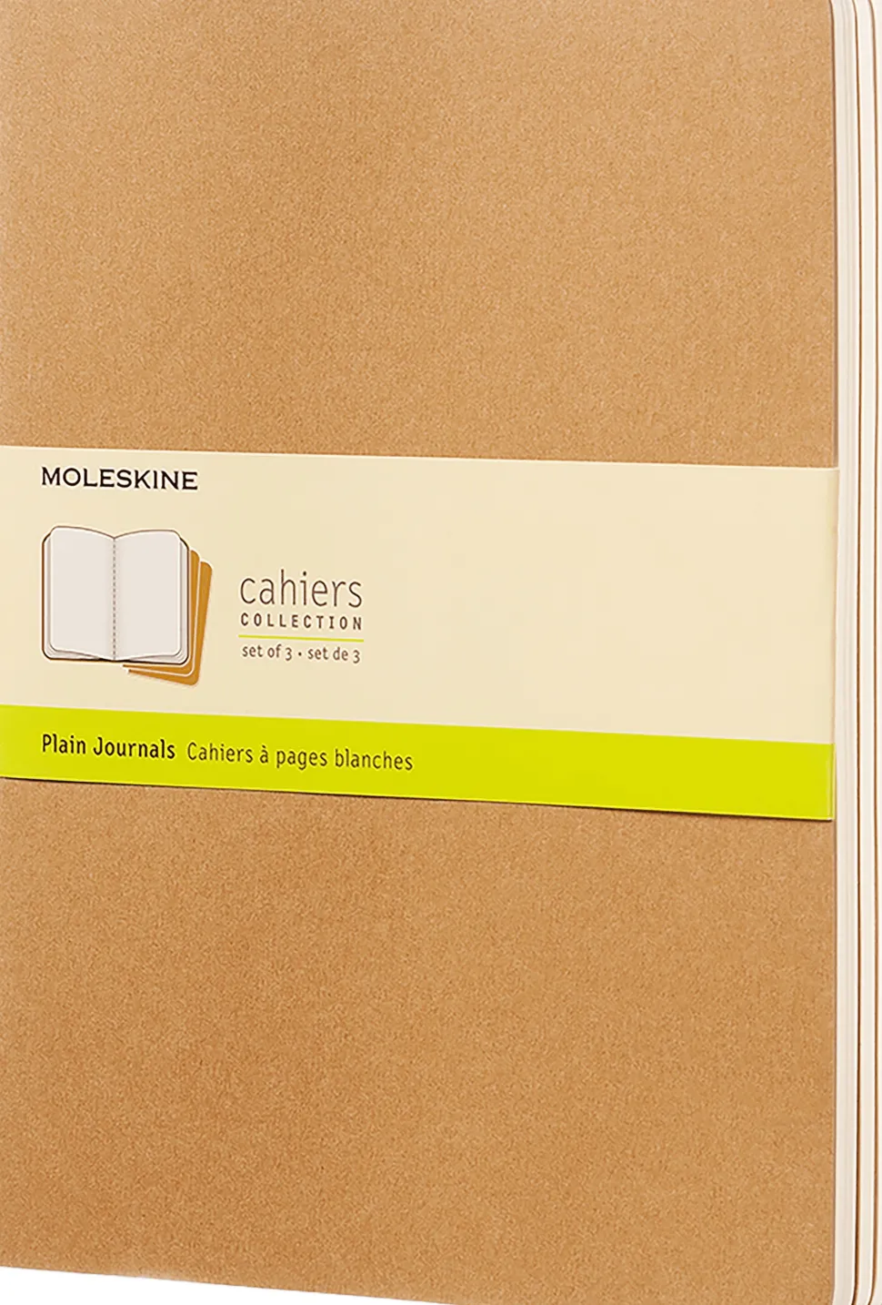 Moleskine: Cahier Journals (3 stk.) (Notesbog, Softcover, Journals, XL, Kraft Brown, Plain)