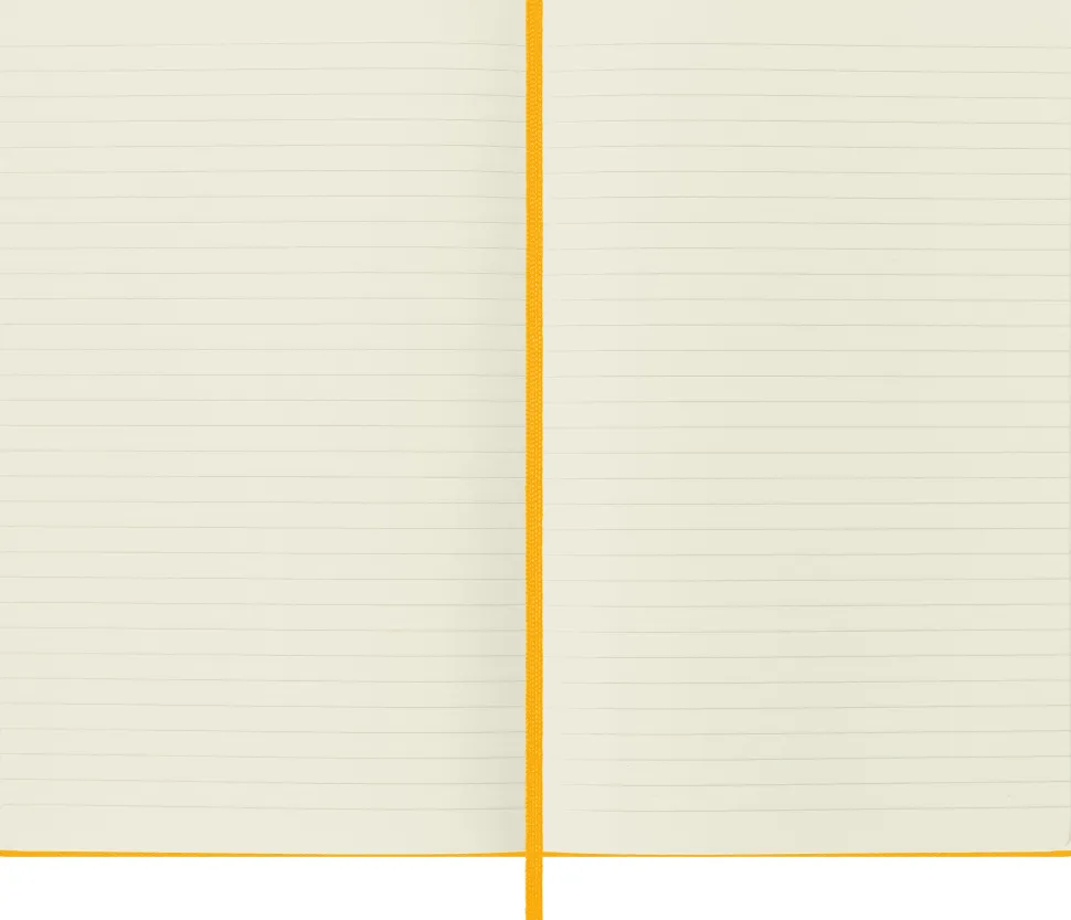 Moleskine: Classic Silk Notebook (Notesbog, Hardcover, Classic fabric, Large, Orange Yellow, Ruled)