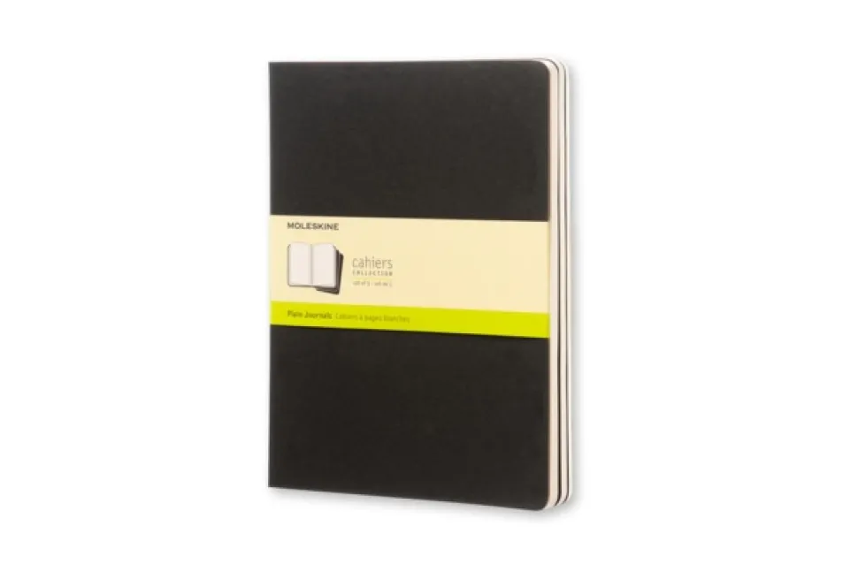 Moleskine Plain Cahier Xl - Black Cover (3 Set) (Engelsk) af Moleskine
