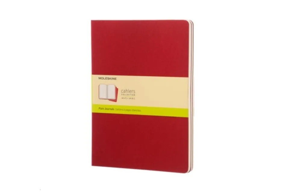 Moleskine Plain Cahier Xl - Red Cover (3 Set) (Engelsk) af SIN AUTOR