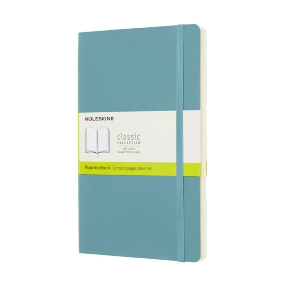 Moleskine Reef Blue Notebook Large Plain Soft (Bog, Notebook / blank book, Engelsk)