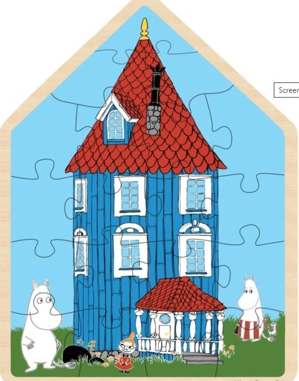 Mumi - træpuslespil - Hus (Spil, Dansk)