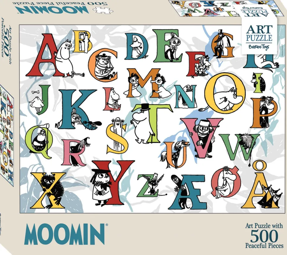 Mumitroldene Art Puslespil - 500 brikker - ABC: 500 pcs - Moomin ABC puslespil (Spil, Dansk)
