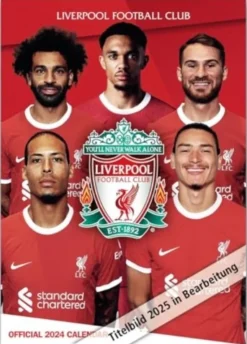 Official Liverpool FC A3 Calendar 2025 (Kalender, Calendar, Engelsk)