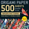Origami Paper 500 sheets Japanese Washi Patterns 6" (15 cm): Double-Sided Origami She... (Bog, Notebook / blank book, Engelsk)