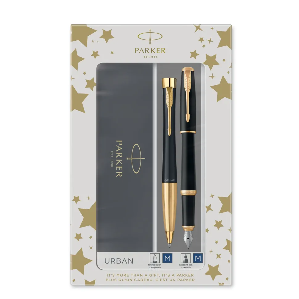 Parker Duosæt Urban GT kuglepen+fyldepen mat sort (Kontorartikler)