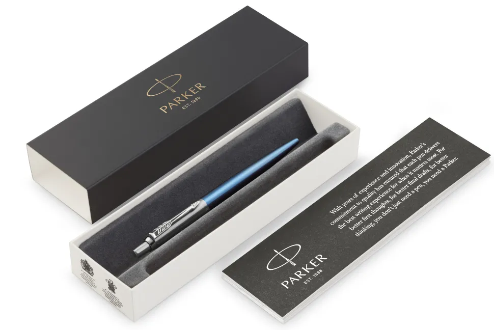Parker kuglepen Jotter 77% recycled Waterloo blå (Kontorartikler)
