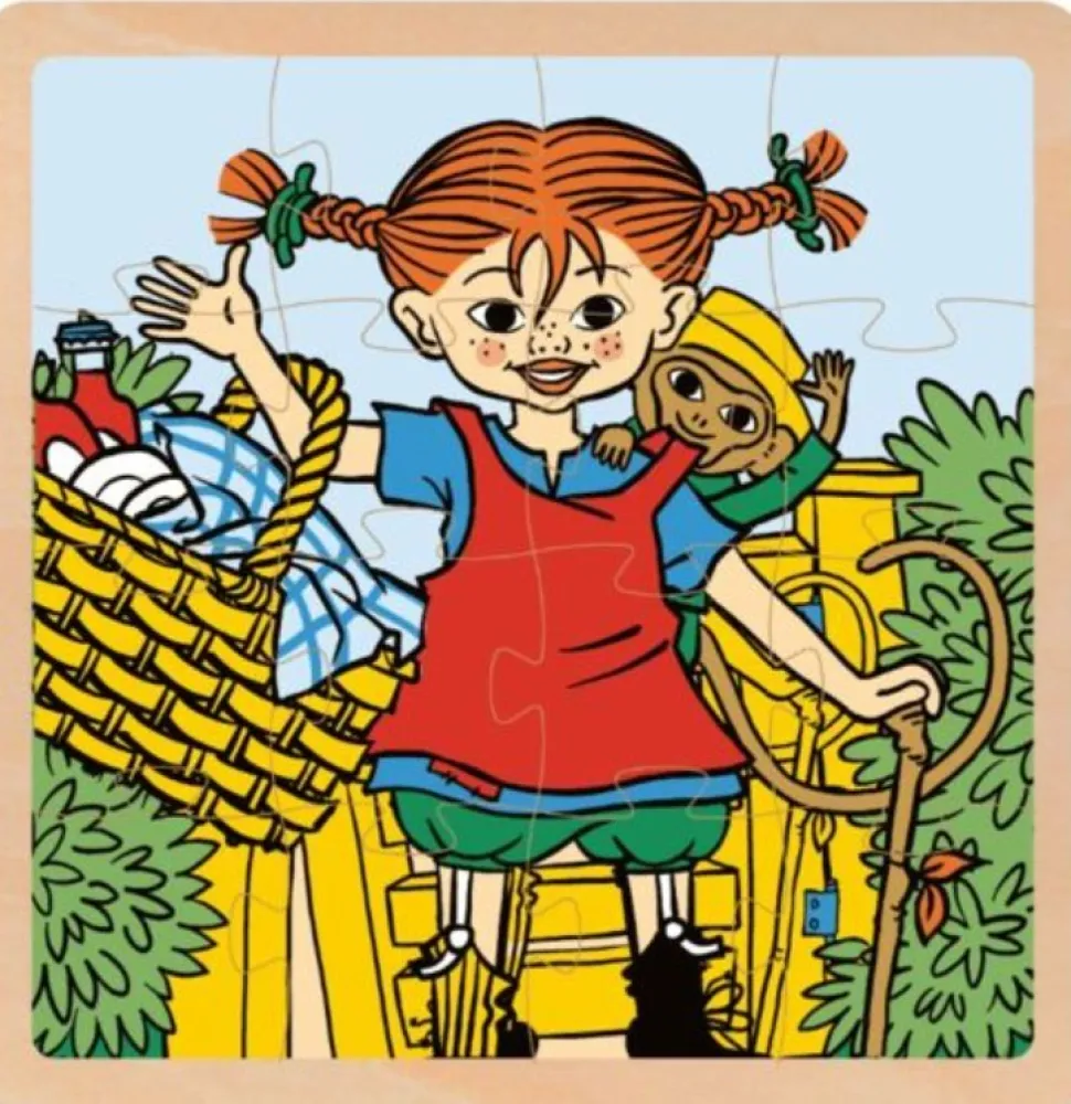 Pippi Langstrømpe - Træpuslespil - Pippi og Hr. Nilsson (Spil, Dansk)