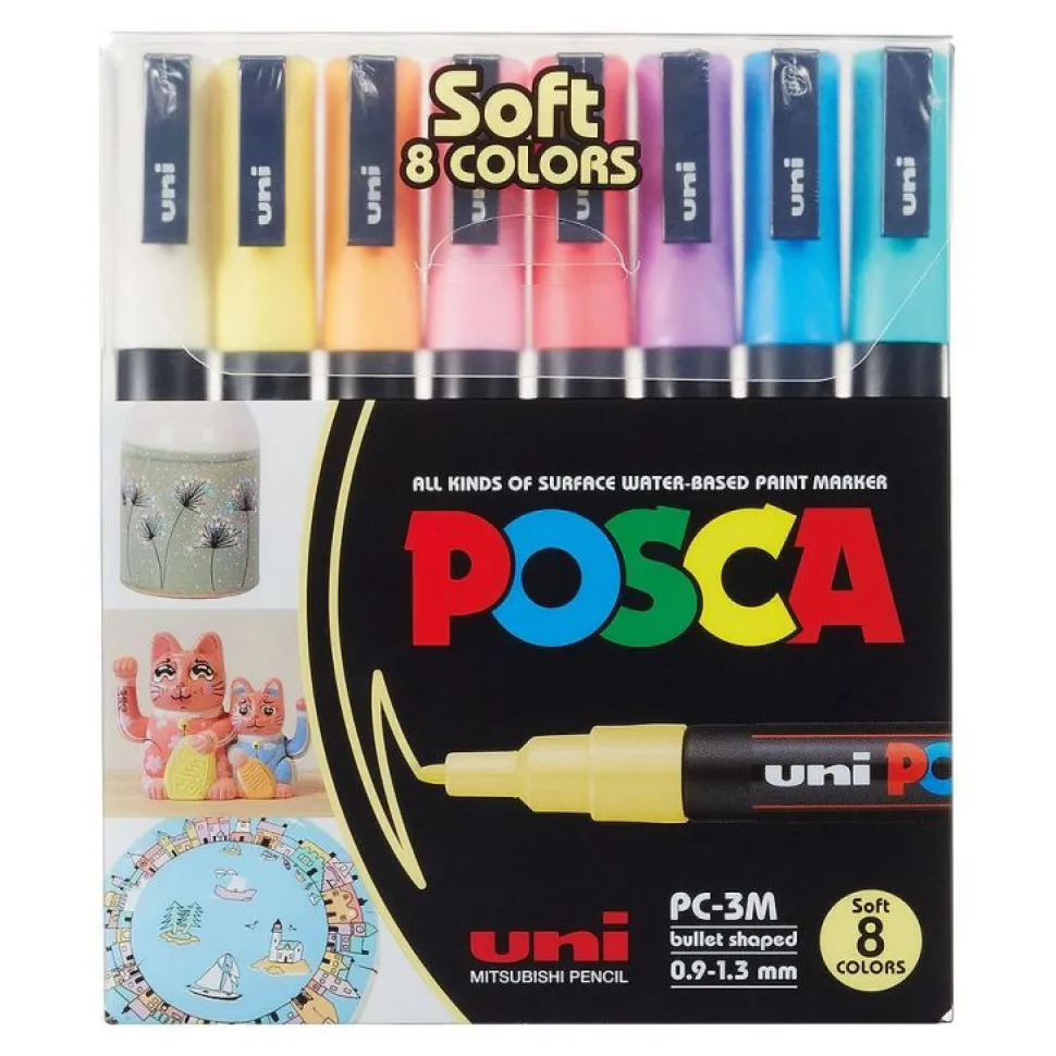 Posca Paint Marker - Standard Farver - 0,9-1,3mm (Skriveredskaber)