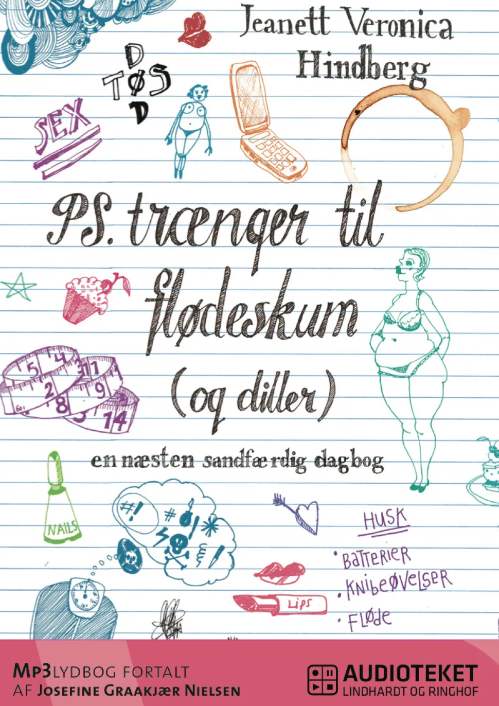 PS. Trænger til flødeskum (og diller) (Lydbog, zip_mp3, Dansk) af Jeanett Veronica Hindberg