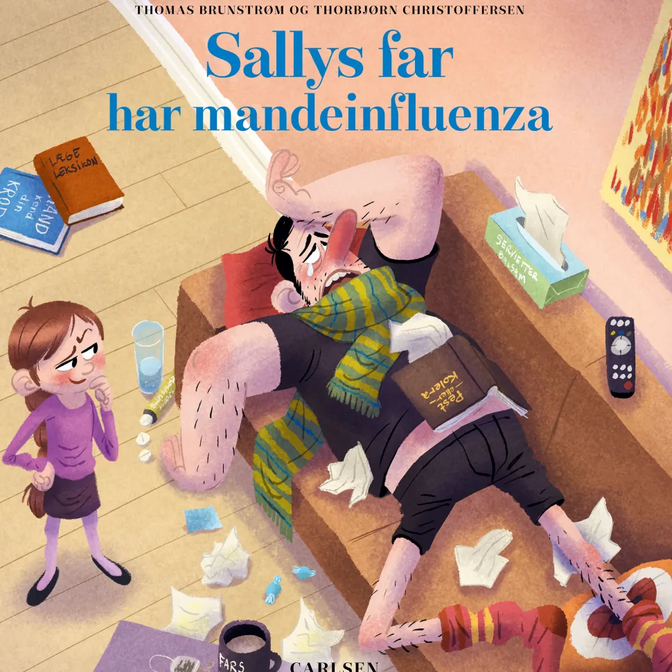 Sallys far (8) - Sallys far har mandeinfluenza (Lydbog, zip_mp3, Dansk) af Thomas Brunstrøm