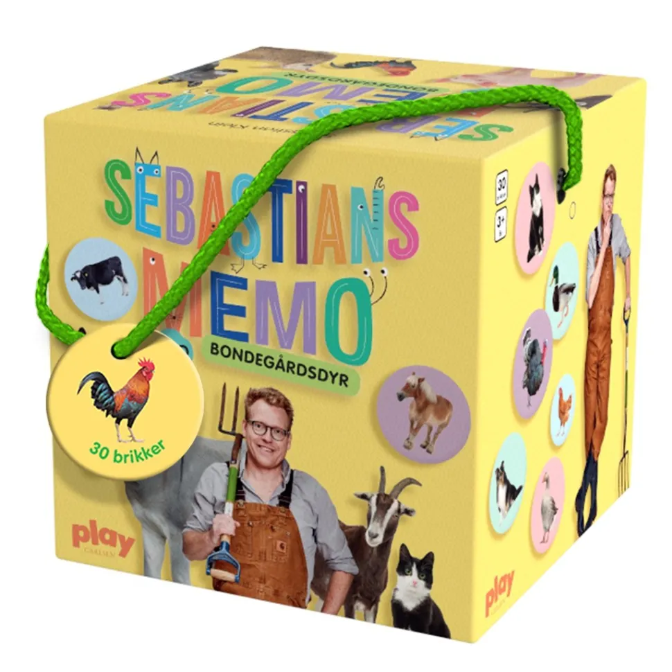 Sebastians memo med bondegårdsdyr (Spil, Dansk) af Sebastian Klein