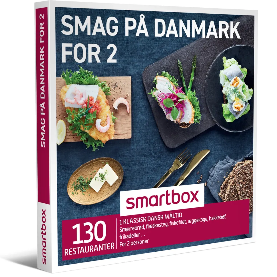 Smag på Danmark for 2: 1 frokost eller middag for 2 personer (Oplevelsesgave, Gavekort)