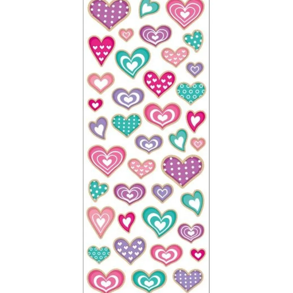 Stickers hjerter m/mønster Tinka
