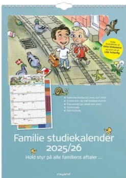 Studie Familiekalender Otto Dickmeiss & Lilja Scherfing A3 2025/26 (Kalender, Spiralryg, Dansk)