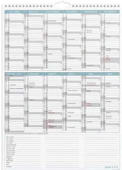 Studie Familiekalender Otto Dickmeiss & Lilja Scherfing A3 2025/26 (Kalender, Spiralryg, Dansk)