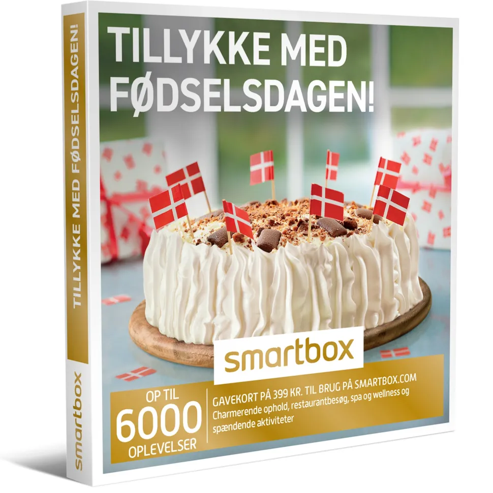 Tillykke med fødselsdagen!: Gavekort til 399,- til brug på Smartbox hjemmeside (Oplevelsesgave, Gavekort)