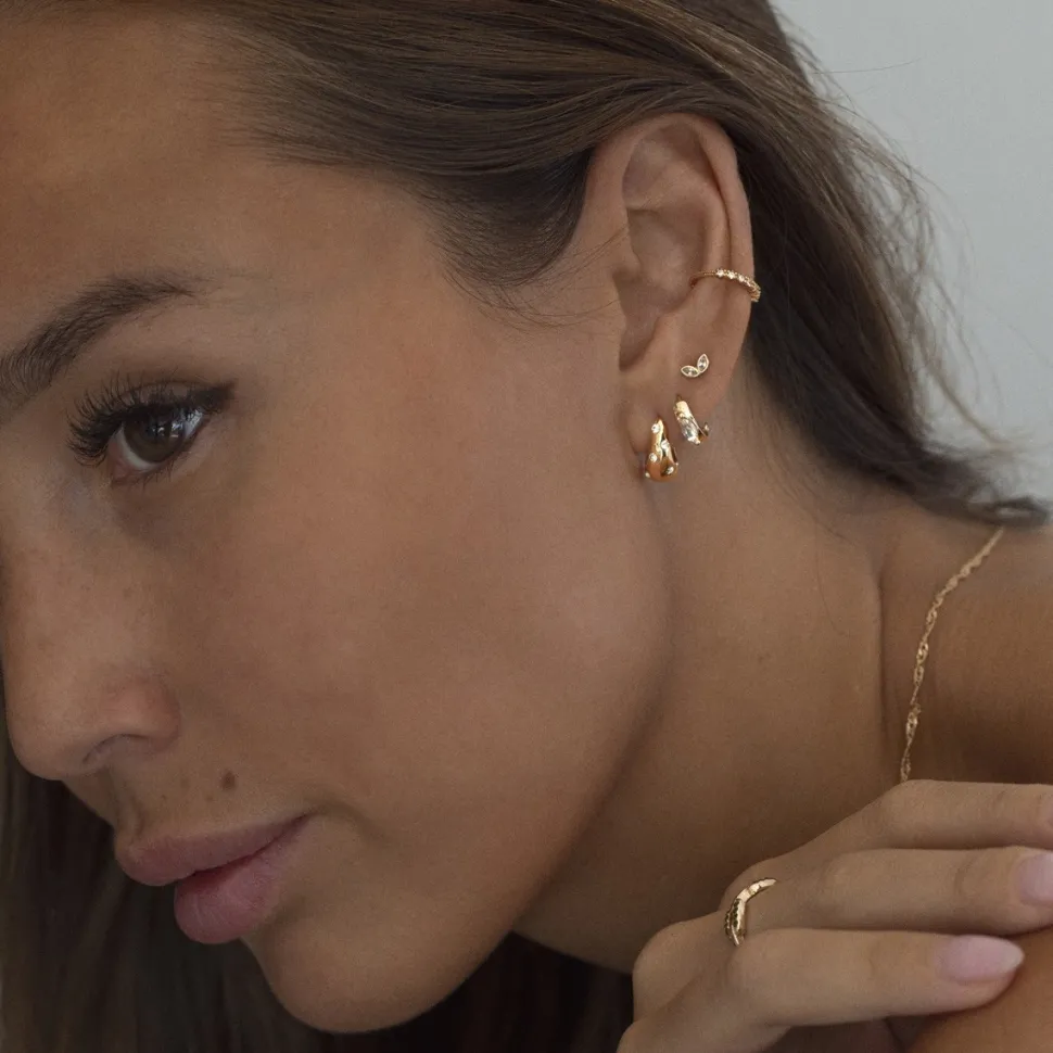 Timi of Sweden: Crystal Spotted Hoop (Smykke, Earrings)