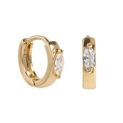 Timi of Sweden: Delicate Hoop with crystal (Smykke, Earrings)
