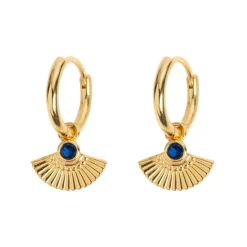 Timi of Sweden: Fan with Crystal Hoop Earring (Smykke, Earrings)