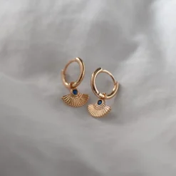 Timi of Sweden: Fan with Crystal Hoop Earring (Smykke, Earrings)