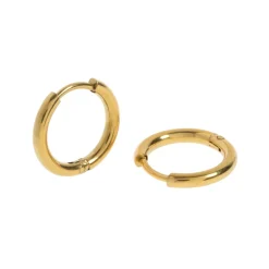 Timi of Sweden: Harper - Hoop 12 mm Earrings Stainless Steel- Gold (Smykke, Earrings)