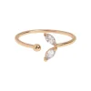Timi of Sweden: Leah - White Crystal Leaf Ring - Gold (Smykke, Rings)